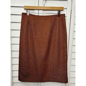 Le Suit Herringbone Tweed Pencil Skirt Career Business Academia Women's Size 6